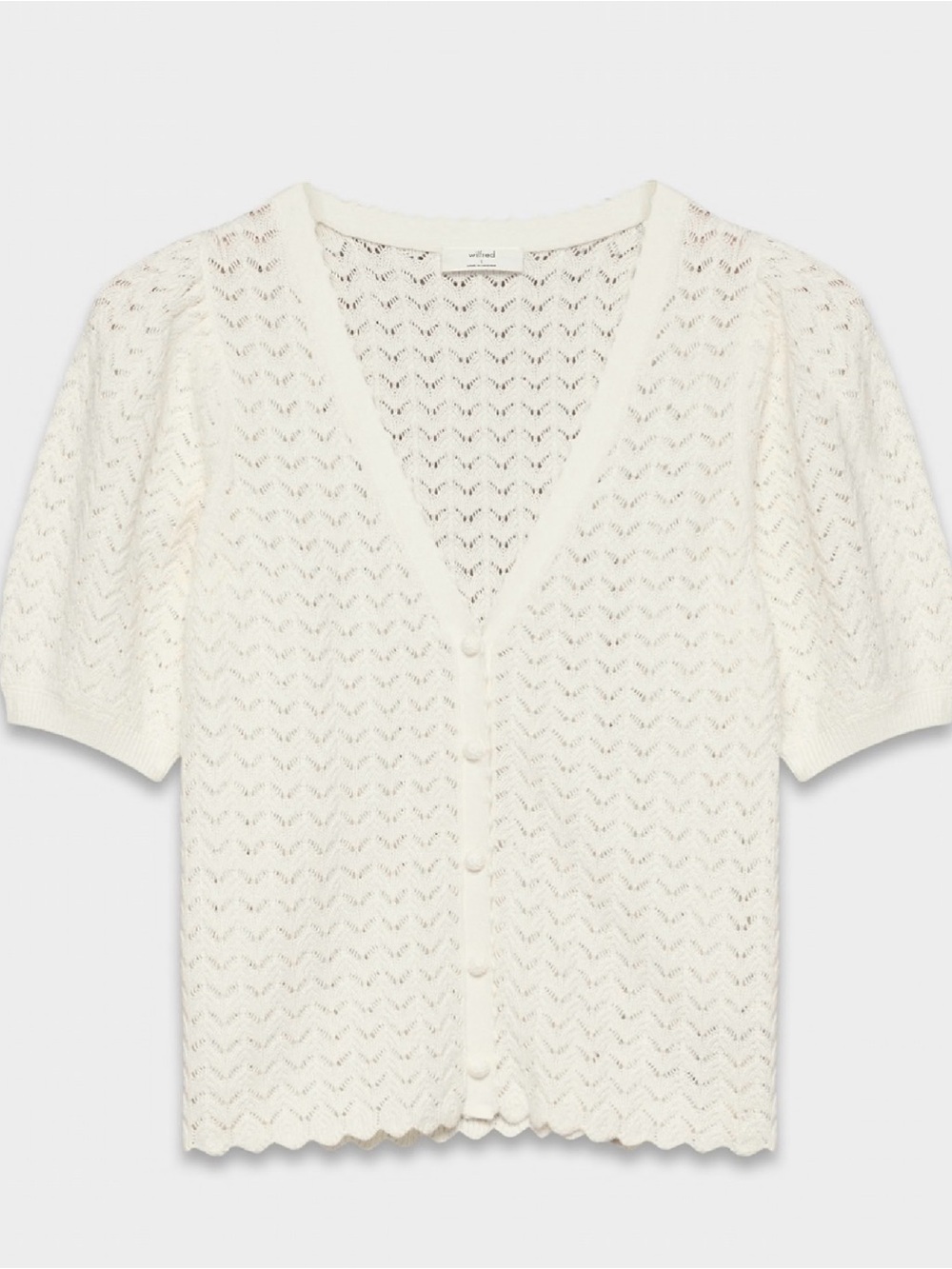 Aritzia Organic cotton and cashmere puff-sleeve cardigan